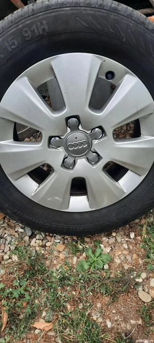 set jenți aliaj 195 65 R15 originale audi  - imagine 2
