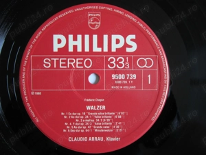 rar vinil Chopin pian Claudio Arrau -Waltzes Walzer Valses 1980 impecabil - imagine 4
