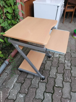 birou copii scoală cu roti si tabie extensibilă 