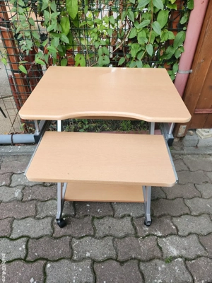 birou copii scoală cu roti si tabie extensibilă 