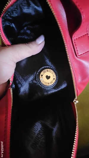 Rucsac piele rosu damă - imagine 3