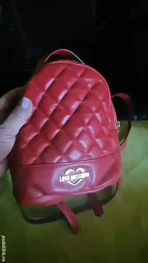 Rucsac piele rosu damă