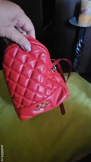 Rucsac piele rosu damă - imagine 4