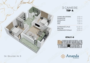 || 13 Min Metrou Berceni || Apartament 3 camere - 71 mp - imagine 6
