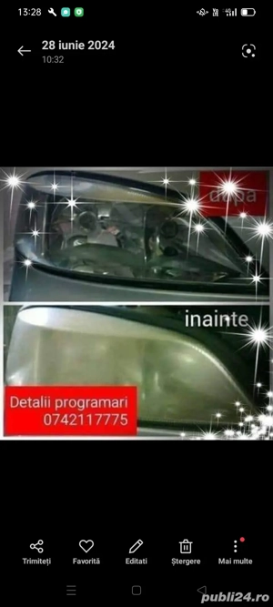 redare claritate faruri stopuri 