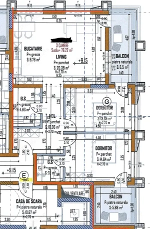 Apartament cu 3 camere semifinisat in bloc nou in cartierul Marasti - imagine 5