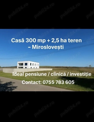 Vând casă +2.5 hectare pământ în Miroslovesti  20 min de orașul Pascani