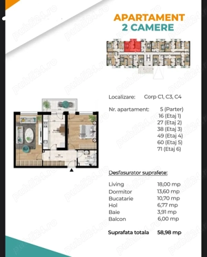 Garsoniere   Studio   Apartament 2 camere   Metrou BERCENI - imagine 5