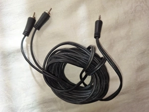 Cablu audio stereo RCA - tata  la  Jack 3,5 mm - tata, 12 m