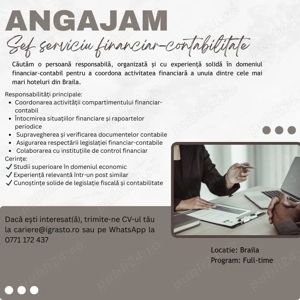 Igrasto HR Angajeaza Sef serviciu financiar-contabilitate