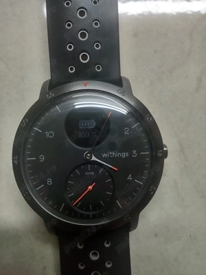 Ceas smartwatch Withings Steel HR Sport 40mm, Black - imagine 2