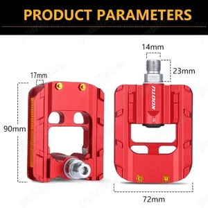 Pedale plianbile aliaj aluminiu cnc platforma antiderapante bicicleta - imagine 4