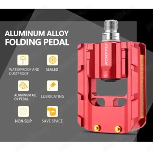 Pedale plianbile aliaj aluminiu cnc platforma antiderapante bicicleta - imagine 3