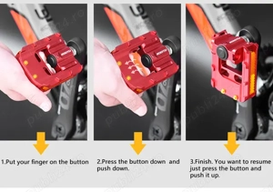 Pedale plianbile aliaj aluminiu cnc platforma antiderapante bicicleta - imagine 5