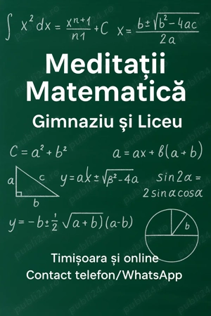 Meditații Matematică și Informatică   Gimnaziu, Liceu, Facultate   Timișoara, Vecinatati și Online - imagine 4