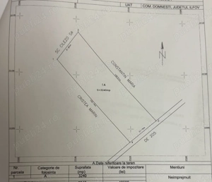 Domnesti- Teghes, teren 3240mp extravilan