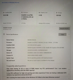 HP Zbook 17 G3 FHD i7-6820HQ 3.6GHz RAM 32GB Nvidia Quadro M3000M 4GB DDR5 + WWAN + TAVITE 2.5" - imagine 5