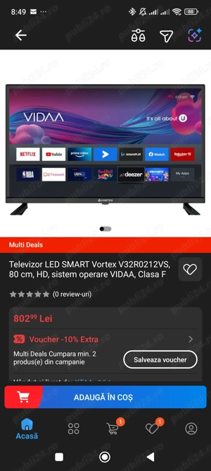 Vand Televizor Vortex 80 cm