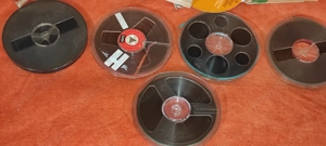 5 bucati  role magnetofon cu banda  diametrul la rola 18 cm  - Cititi cu atentie -