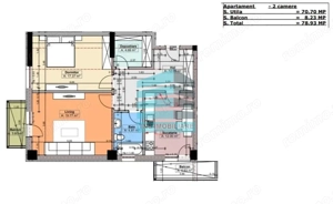 Pallady- 5 min metrou Teclu- 2 Cam- Finalizat-Spatios- 78 mp- Parcare - imagine 17