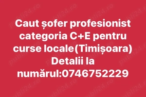 Caut șofer categoria C+E