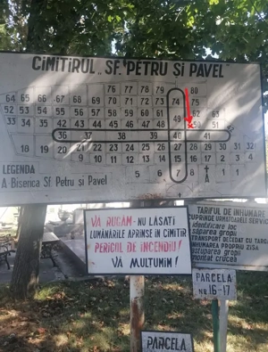 Vand un loc de veci in cimitirulSfintii Apostoli Petru si Pavel din Iasi