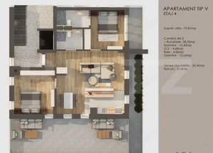  Apartament 3 camere, finisaje premium , terasa 36mp, Tractorul  - imagine 4