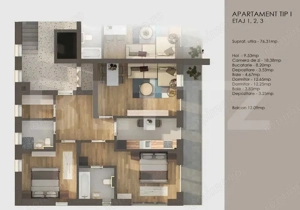  Apartament 3 camere, finisaje premium , Tractorul  - imagine 4