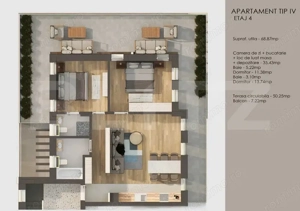  Apartament 3 camere, finisaje premium , terasa 50 mp, Tractorul  - imagine 4