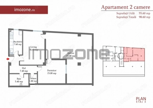 Ap., 2 cam. dec. 56 mp., + Terasa acoperita 43 mp,+ Pod, Pacii, Comision 0% - imagine 17