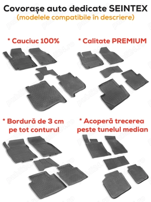 Covorase / Presuri auto dedicate tip tavita, cauciuc 100%, SEINTEX