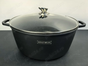 Oala marmorata 36 cm capac sticla 249 lei