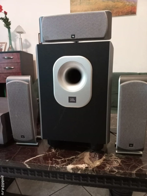 Sistem audio JBL compus din subwoofer ,SUB 140 230 și 3 boxe SCS 260 CEN. - imagine 3