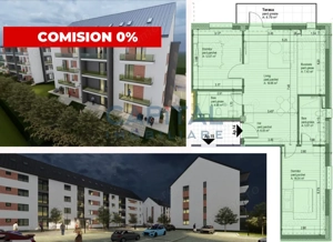Apartament de vanzare, 3 camere, etaj 2, 93mpc, bloc nou, comision 0%