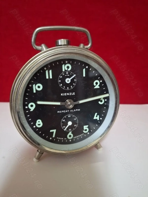 Ceas mecanic desteptator vintage Kienzle 1930 1950 Germany - imagine 5