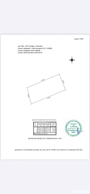 Vand teren Ciofliceni Snagov 844mp