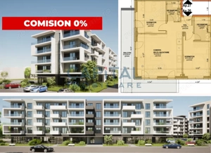 Apartament de vanzare, 3 camere, etaj 2, lift, 93mpc, bloc nou, comision 0%