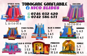 Tobogane gonflabile de închiriat 
