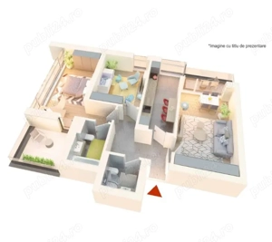 Apartament nou 3 camere cu 2 balcoane. 90 mp S.utilă, Mall Colosseum-Lacul Străulești, Sect.1 - imagine 2