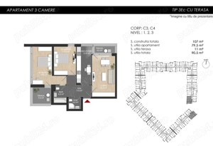 Apartament nou 3 camere cu 2 balcoane. 90 mp S.utilă, Mall Colosseum-Lacul Străulești, Sect.1 - imagine 3