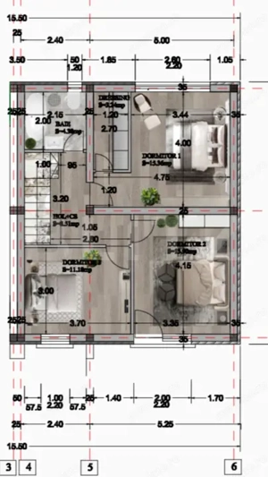 Duplex modern în zonă premium – 3 dormitoare, toate utilitățile - imagine 8