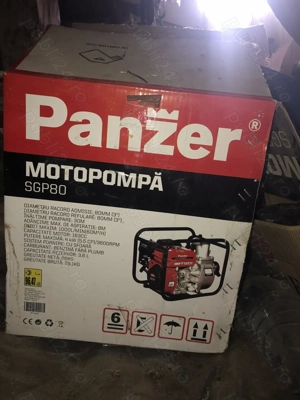 Vand Motopompa apa curata, pe benzina, Panzer (SGP80), 6.5 CP