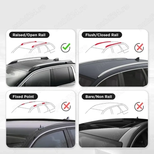 Bare transversale portbagaj cu cheie, ALUMINIU, 120 cm, max. 90 kg (modele compatibile in descriere) - imagine 8