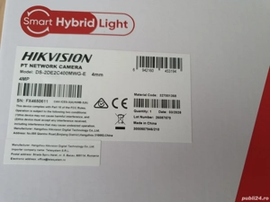Camera supraveghere IP rotativa PT Hikvision DS-2DE2C400MWG-E(4mm), 4MP 2K, Smart Hybrid Light 30m,  - imagine 3