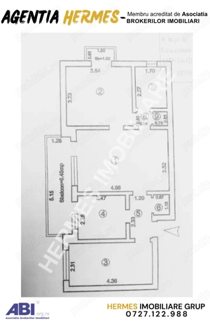 OPORTUNITATE : Apartament de vanzare 3 camere, 1 baie, 2 balcoane, 60 mp, Mazepa1