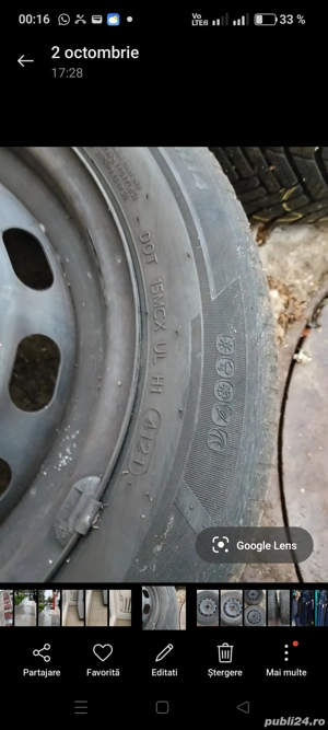 Vând 2 roți Hankook Kinerrgy 4S, anvelope iarna  - imagine 2