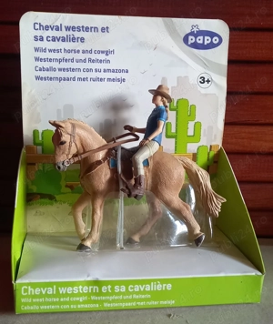 Figurina PAPO SET COWGIRL (vacarita) pe cal (50 - 45 lei)