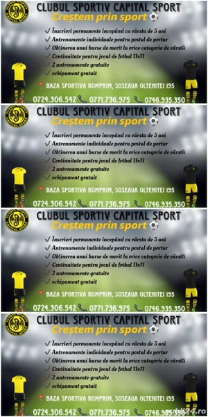 Inscrieri la fotbal pentru copii!