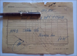 Chitanta, din 1975, de cumparare tablou semnat Ionescu Sin