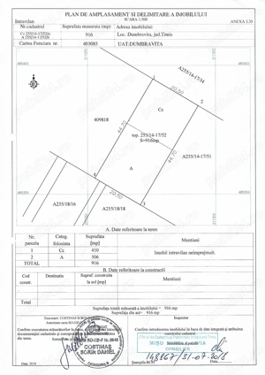 Teren Dumbravita 916 m2, Certificat urbanism actualizat, AC in curs - imagine 6